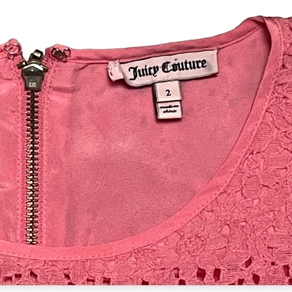 Juicy Couture Floral Lace Ruffle Sleeveless Dress - Picture 7 of 11